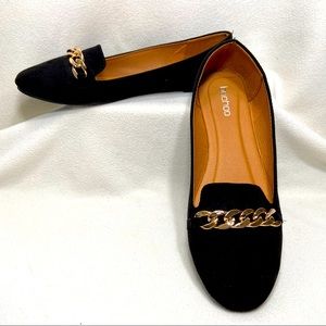 Boohoo Gold Chain Flats